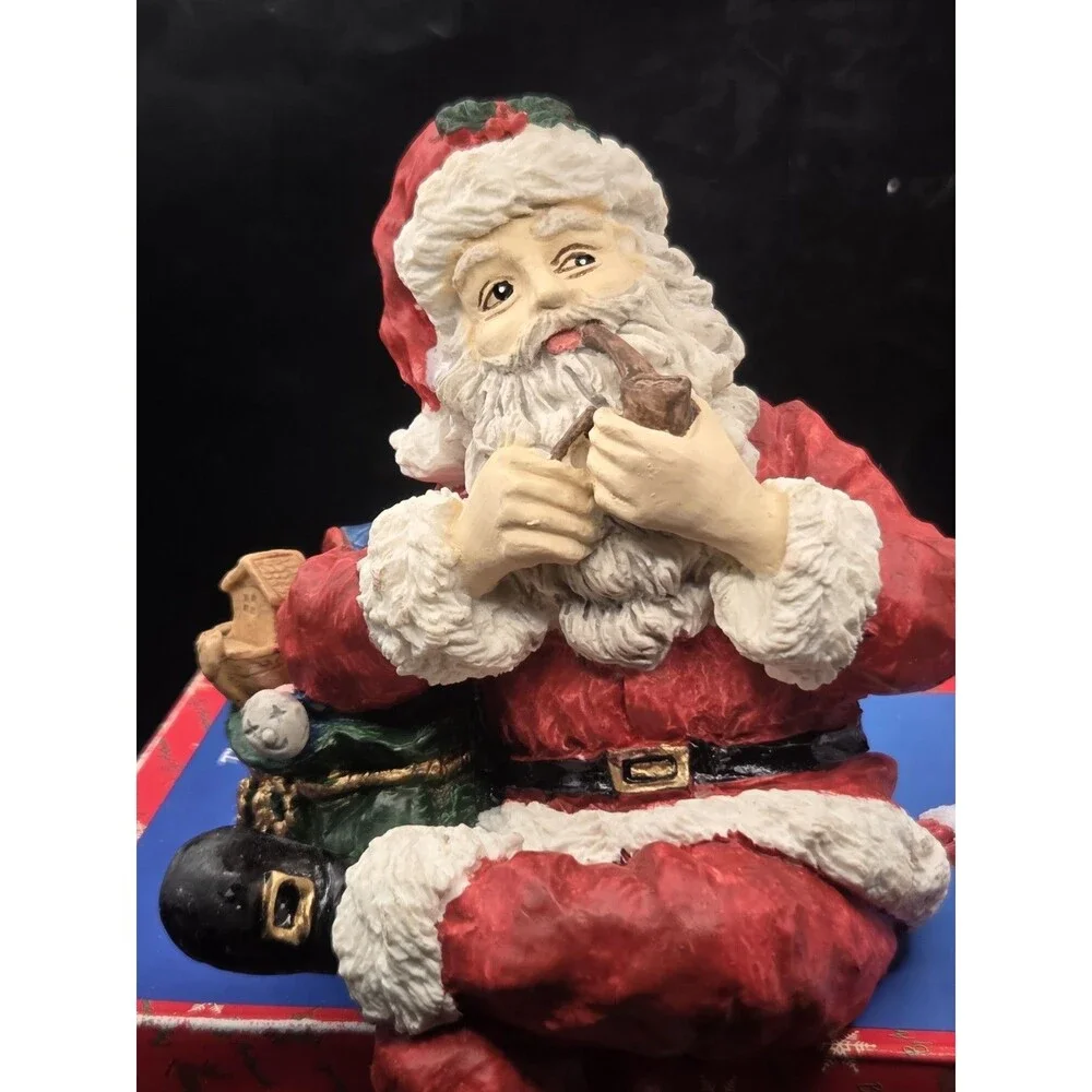 Vtg Artmark Santa Claus Leg Crossed Shelf Sitter Figurine Christmas Holiday 8